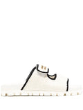 Miu Miu logo-plaque touch-strap slipers