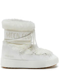 Moon Boot Ltrack Low white faux-fur boots