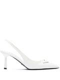 Prada brushed leather slingback pumps