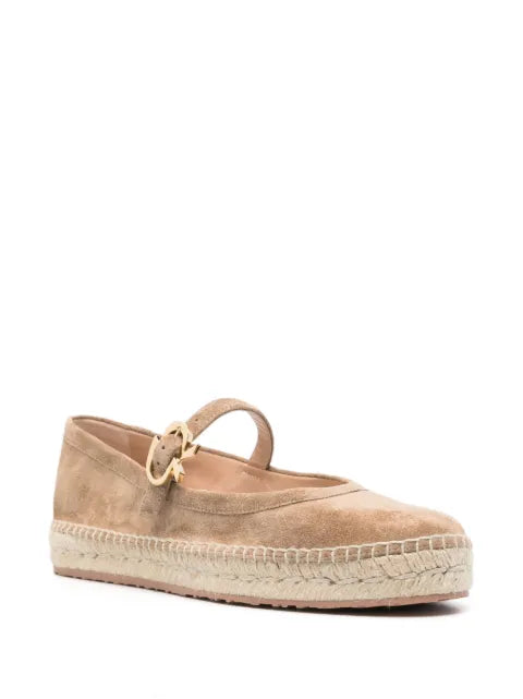 Gianvito Rossi Elda Mary-Jane camel espadrilles