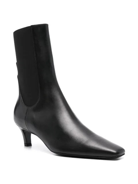 TOTEME leather mid-heel boots