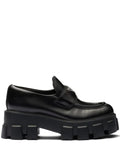 Prada Monolith brushed leather loafers