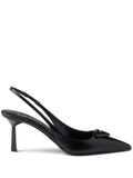 Prada Saffiano patent leather slingback pumps