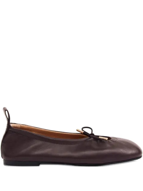 ALOHAS Rosalind brown leather ballet flats