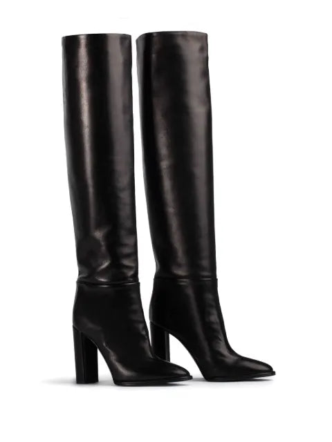 Le Silla 110mm Elsa block-heel leather boots