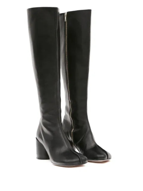 MM6 Maison Margiela anatomic stitch leather boots
