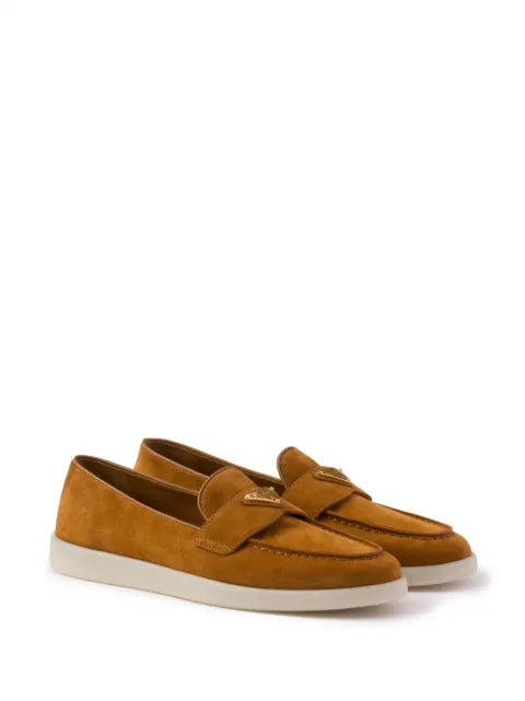 Prada suede leather loafers
