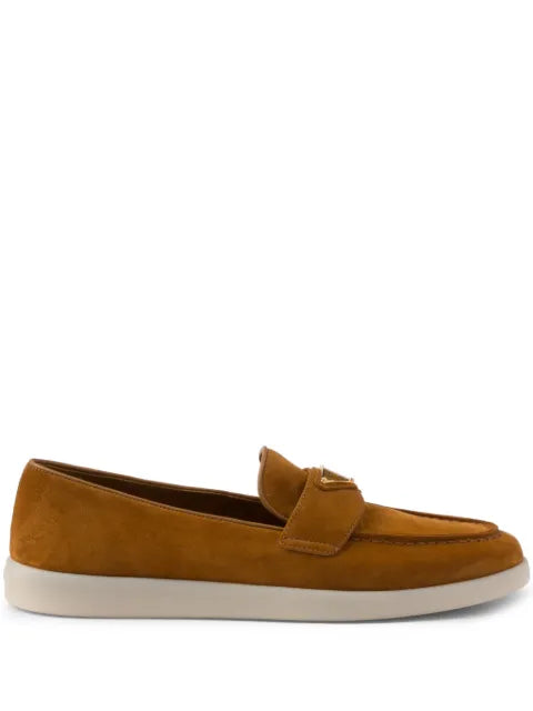 Prada suede leather loafers