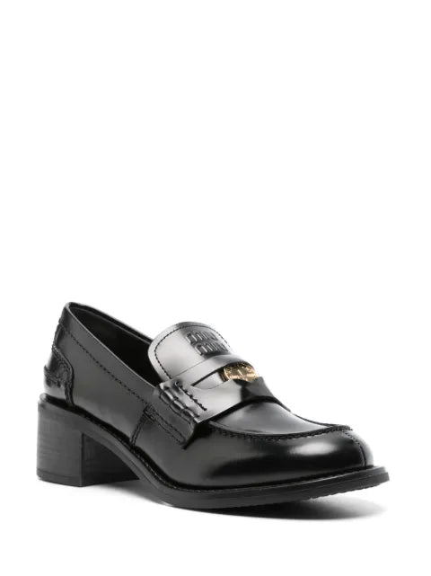 Miu Miu coin-embellished block-heel loafers