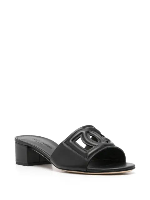 Dolce & Gabbana calfskin slides with DG logo
