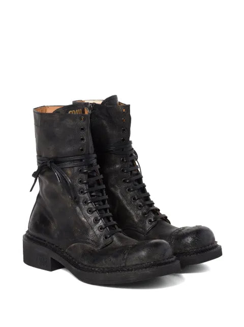 Miu Miu lace-up leather boots