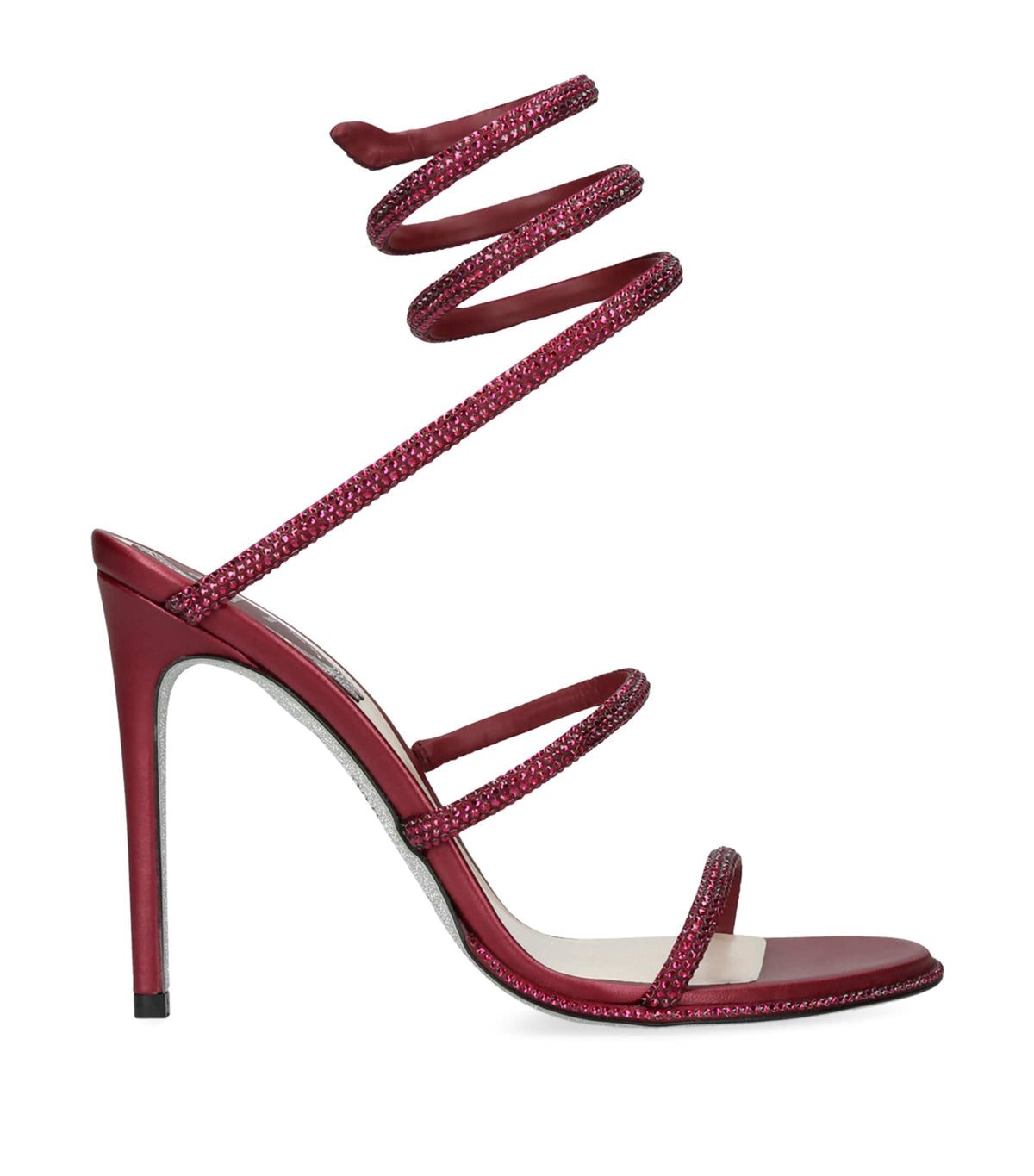 René Caovilla Satin Embellished Cleo Heeled Sandals 105