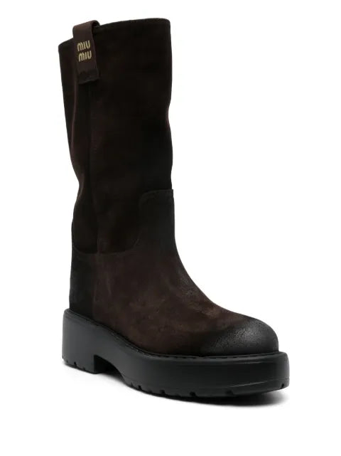 Miu Miu suede boots