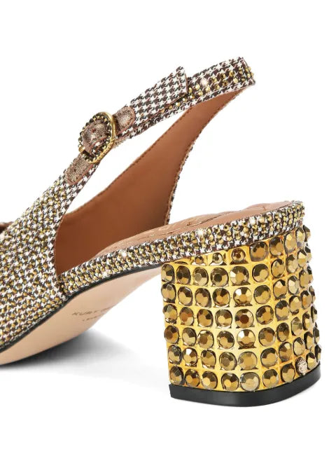 Kurt Geiger London Chelsea crystal-embellished slingback pumps