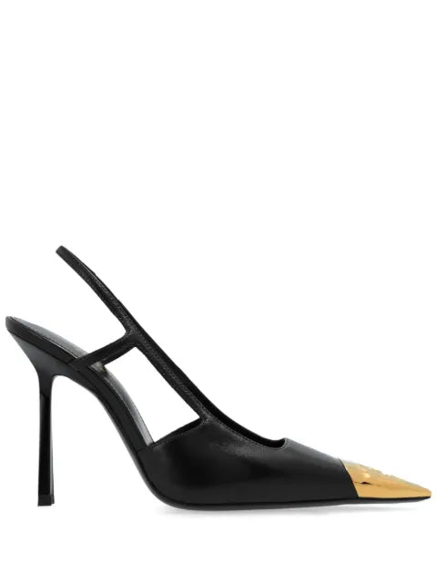Saint Laurent Jeanne slingback pumps in smooth leather
