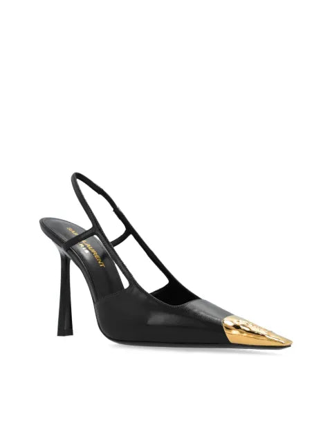 Saint Laurent Jeanne slingback pumps in smooth leather