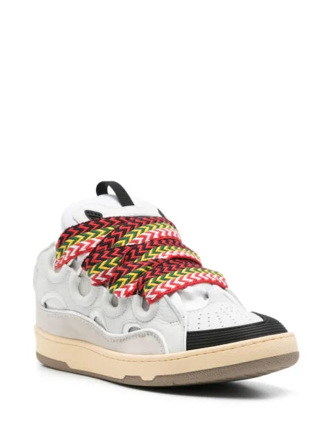 Lanvin Curb panelled leather sneakers