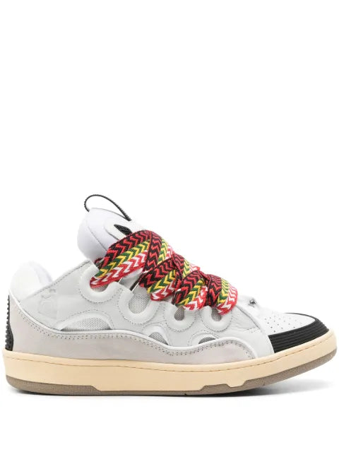 Lanvin Curb panelled leather sneakers