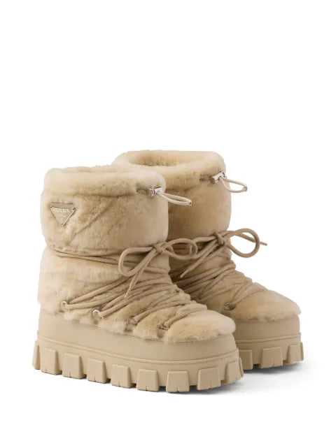 Prada shearling après ski booties