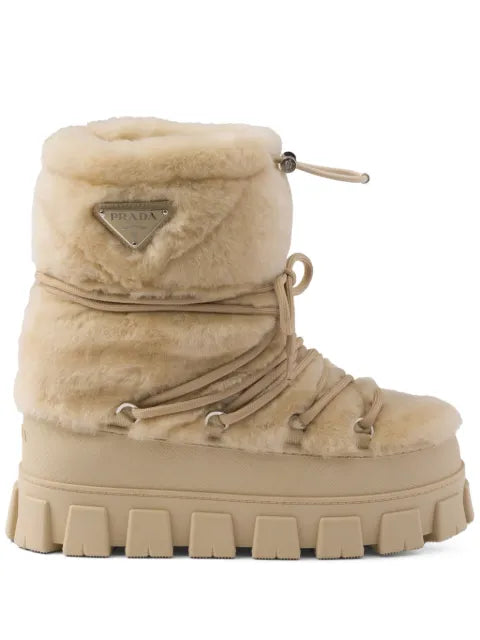 Prada shearling après ski booties