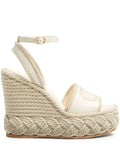 Valentino Garavani VLogo torchon wedge sandal in nappa 130mm