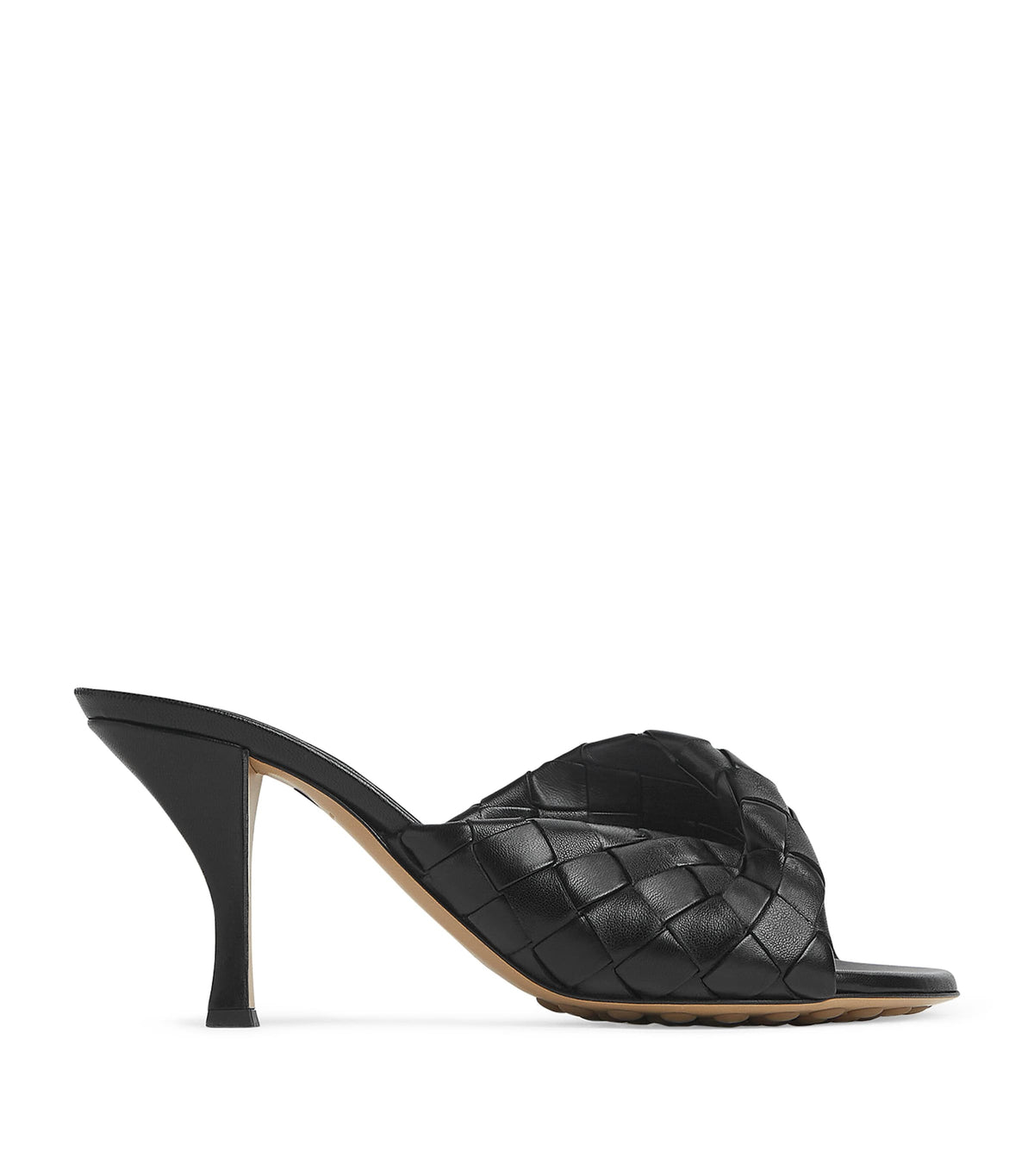Bottega Veneta Leather Intrecciato Blink Mules 80