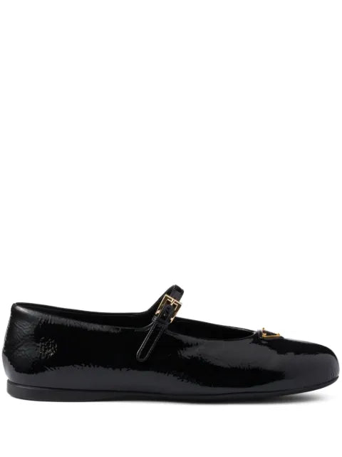 Prada naplak patent leather ballerinas