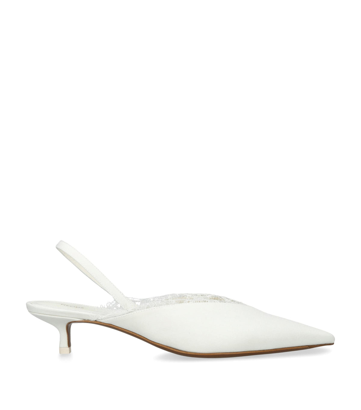 NEOUS Crepe Lace-Trim Irena Slingback Pumps 40
