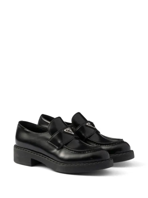 Prada logo-plaque loafers