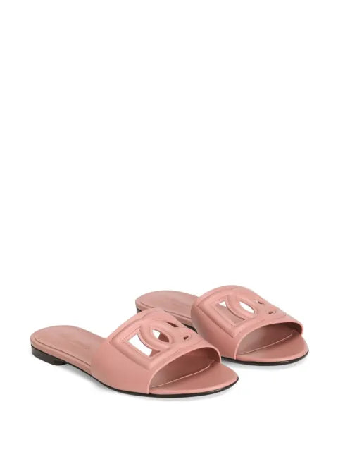 Dolce & Gabbana calfskin slides with DG Millennials logo