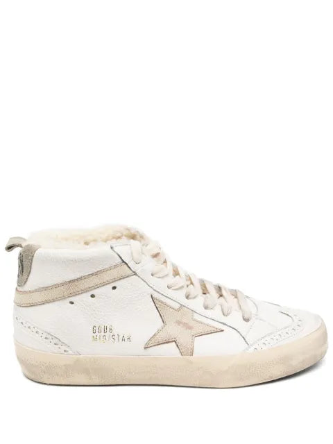 Golden Goose Mid Star nappa leather star and flash sneakers