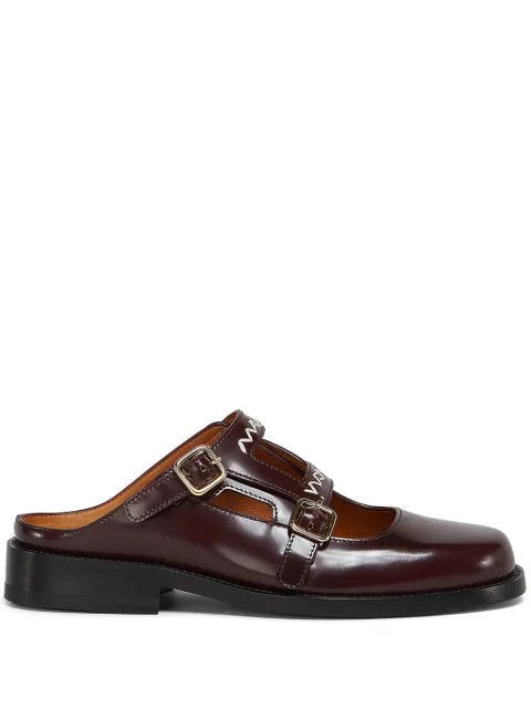 Marni leather Bambi 3.0 loafers with double buckle
