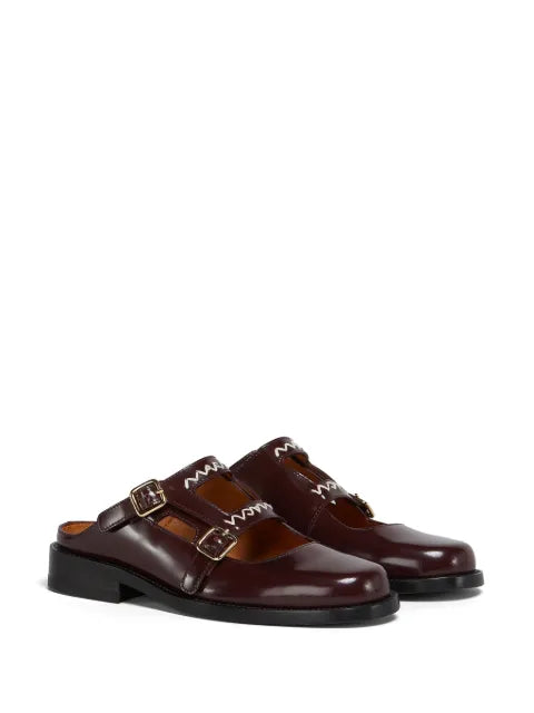Marni leather Bambi 3.0 loafers with double buckle