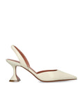 Amina Muaddi Leather Holli Slingback Pumps 70