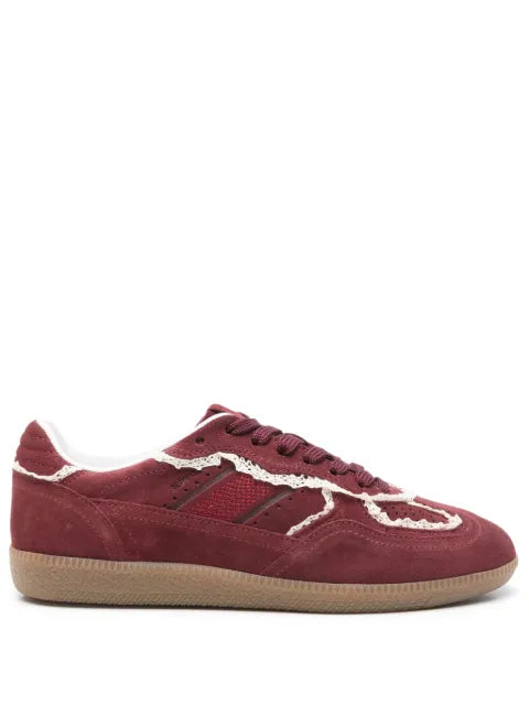 ALOHAS Tb.490 crochet burgundy leather sneakers