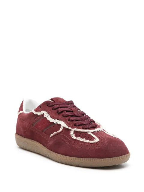 ALOHAS Tb.490 crochet burgundy leather sneakers