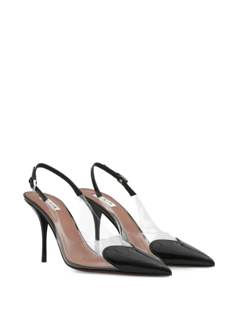 Alaïa le coeur slingback pumps in patent leather