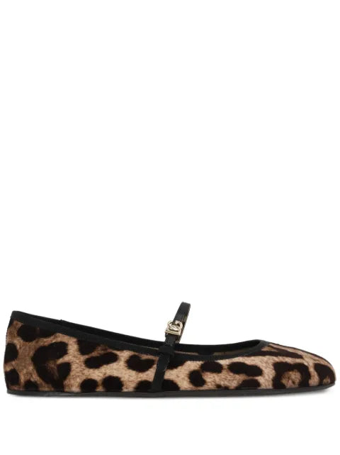 Dolce & Gabbana logo-buckle ballet flats