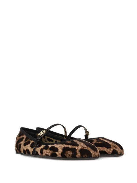 Dolce & Gabbana logo-buckle ballet flats
