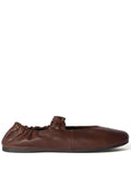 Miu Miu ruffled leather ballet flats