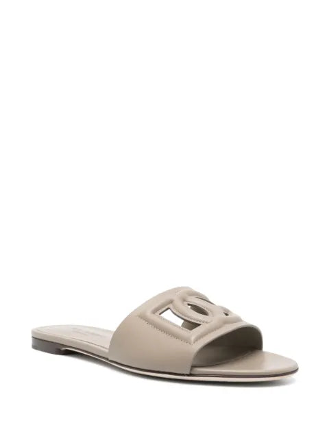 Dolce & Gabbana calfskin slides with DG Millennials logo