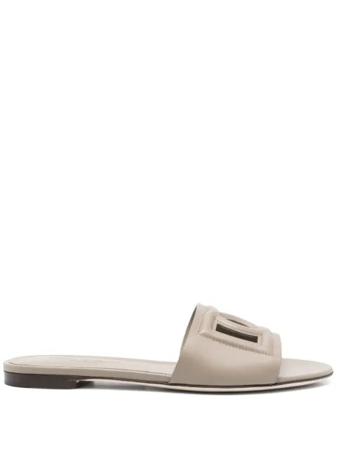 Dolce & Gabbana calfskin slides with DG Millennials logo