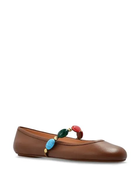 Gianvito Rossi leather ballerina shoes