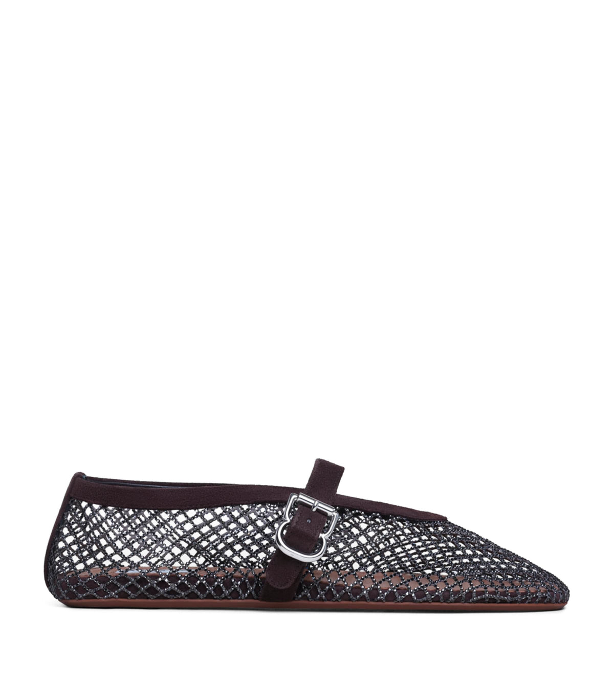 Alaïa Mesh Embellished Ballet Flats