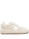 Golden Goose Ball Star in beige suede with white leather star and heels tab