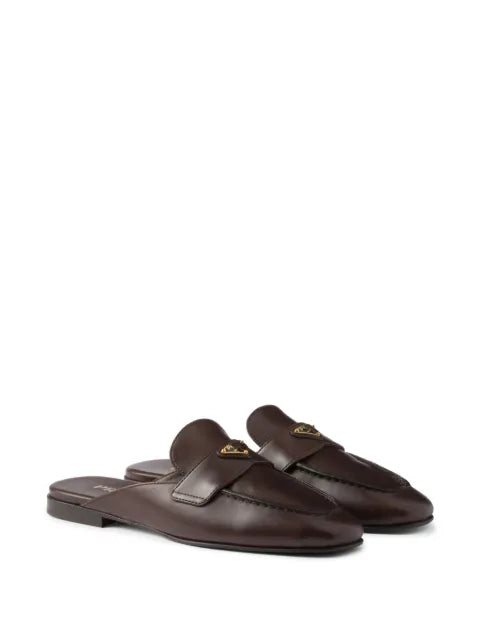 Prada leather slippers