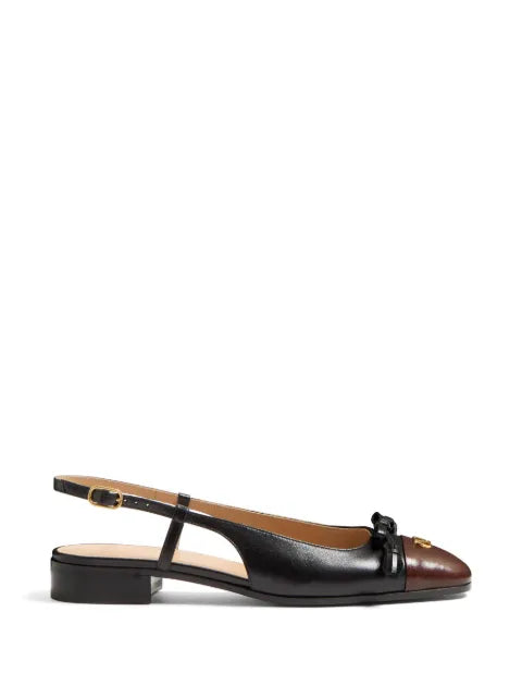 Valentino Garavani Valet Du Roi kid slingback ballerina 25mmm