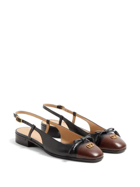 Valentino Garavani Valet Du Roi kid slingback ballerina 25mmm