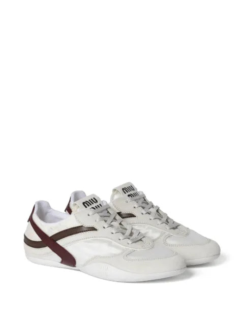 Miu Miu Gymnasium technical fabric and suede sneakers