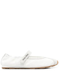 Miu Miu suede-panels ballet flats